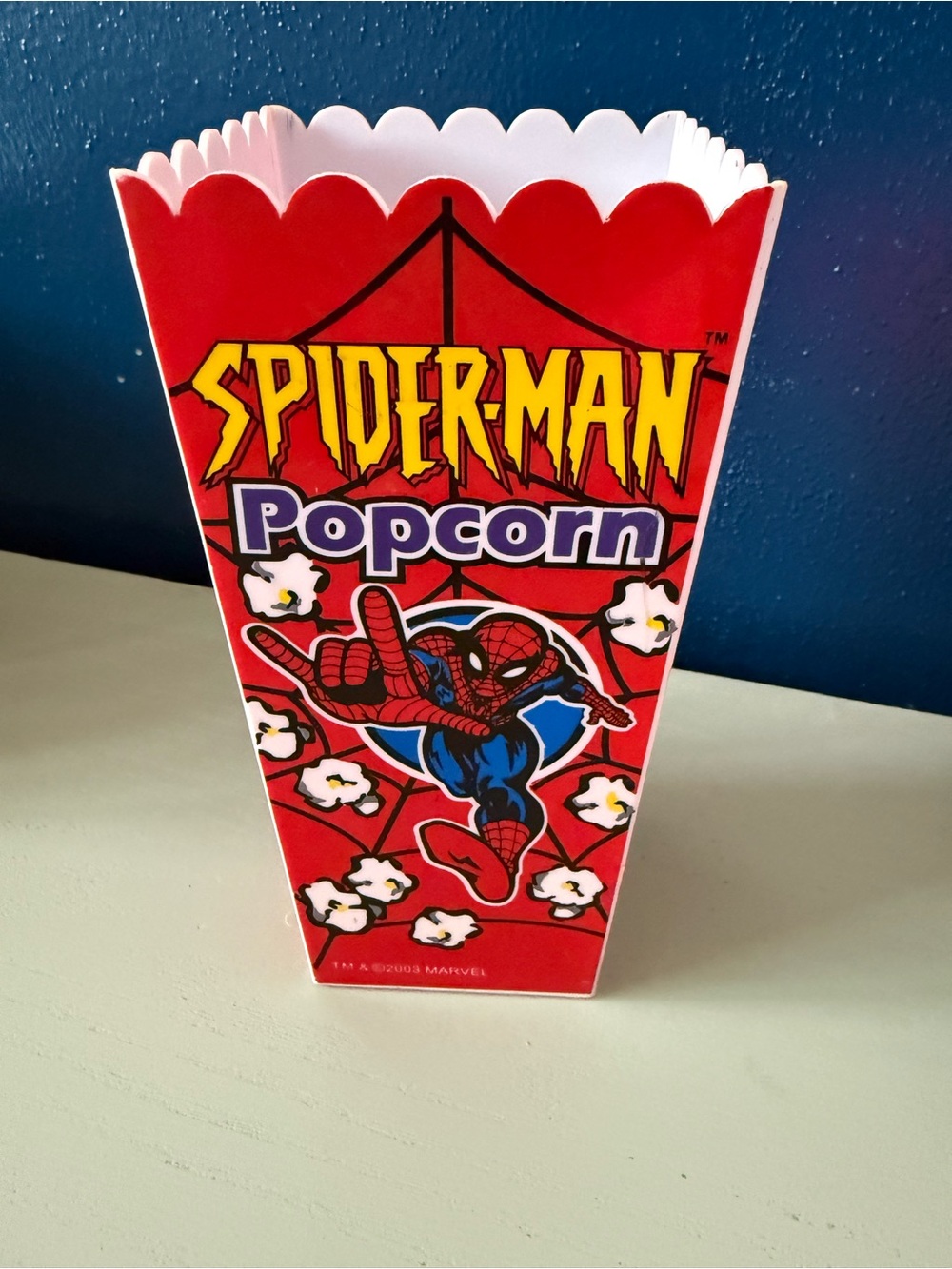 Vintage 2003 Marvel Spider-Man Popcorn Bucket Container Movie Promo Merchandise